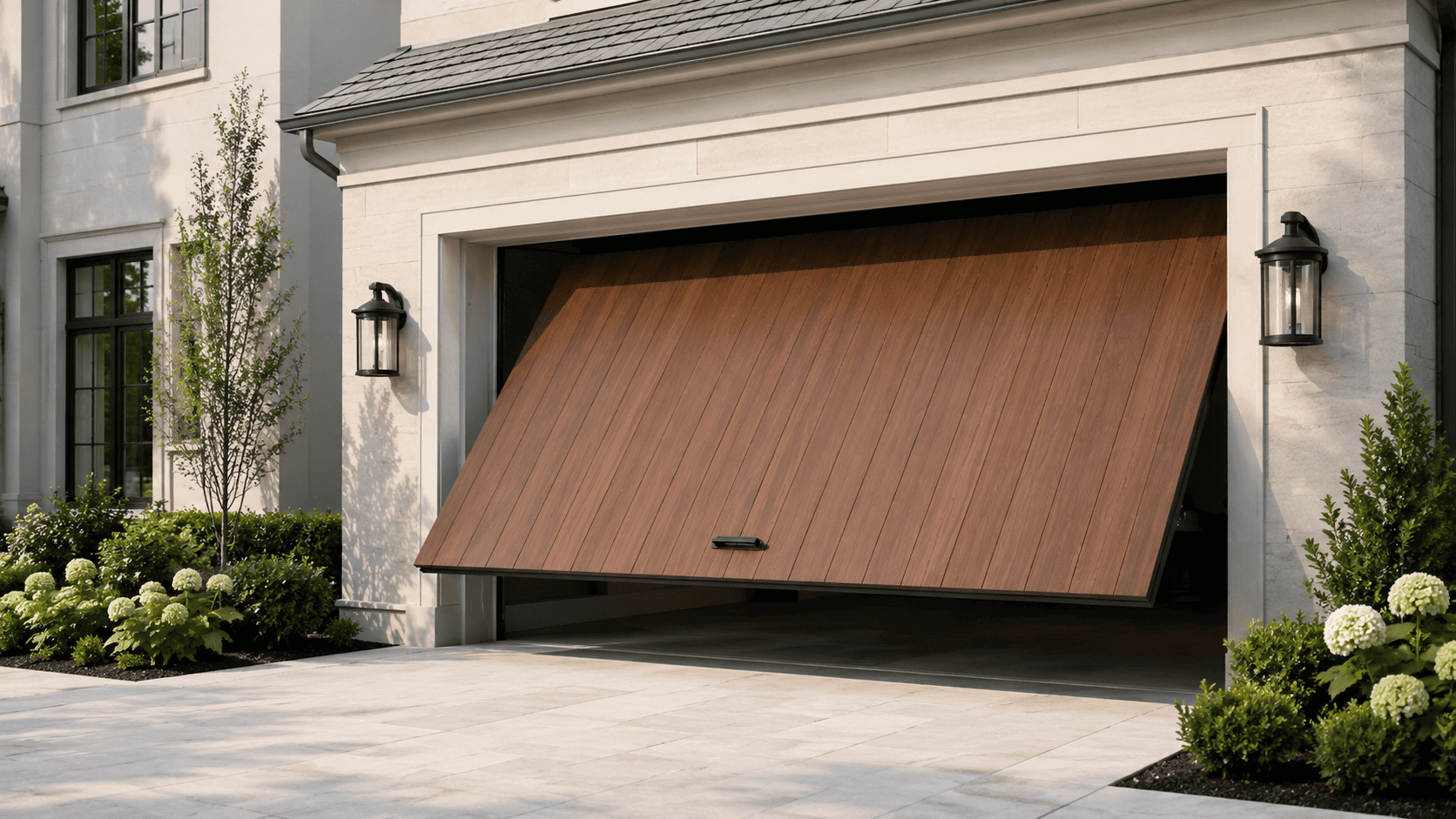 Garage door repair in progress — Yeerongpilly